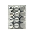 thumbnail image 1 of 3cm Christmas Tree Balls, 24-Pack Silver Ornaments, Square Box Set, Shatterproof Xmas Decor, Festive Tree Pendant，Holiday Christmas Decorations, 1 of 5