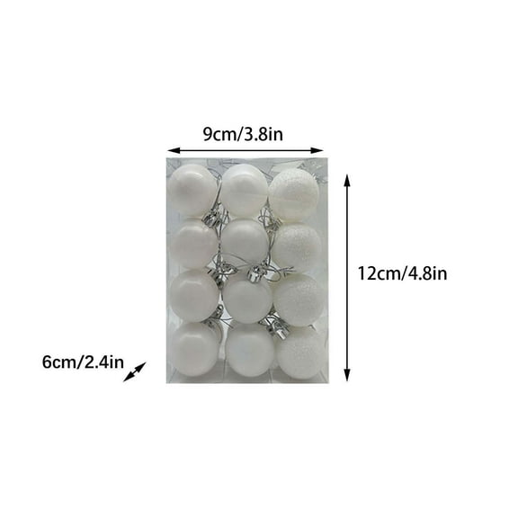 3cm Christmas Tree Ornament Set 24 Pieces Miniature Bauble Collection Holiday Decorations For Small Trees Wreaths And Festive