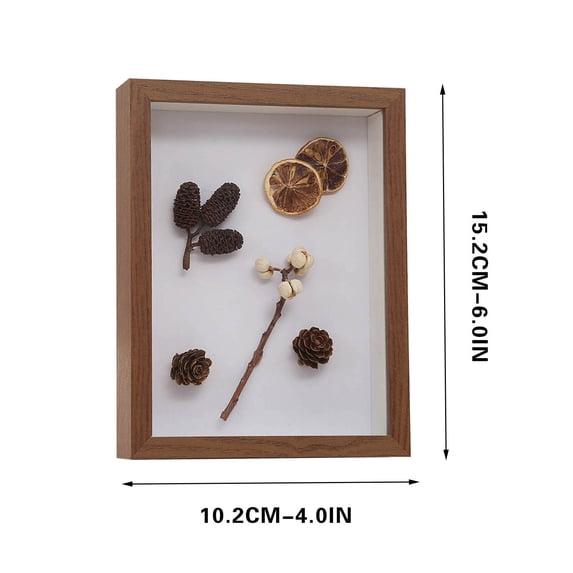 3cm Deep Shadow Box Frame - Hollow 3D Display Case for Dried Flowers, Photos & Crafts, Wooden Picture Frame