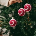 thumbnail image 1 of 3cm Wool Felted Balls | Christmas Tree Ornaments & Garland Decorations | DIY Craft Material for Holiday Decor | Set of 3 in Red, Green, White, 1 of 6