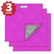 3ct 12x12" Paw Inspired Guinea Pig Cage Liner Pads | Washable Fleece Bedding , Pet Bed Mat for Guinea Pigs, Ferrets, Rabbits, Hamsters, Small Animals |Absorbent Pee Pad with Waterproof Bottom (Pink)