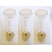 3ct. - 3 Piece Airlock with #7 Stopper - Set of 3 Cylinder Airlock Model