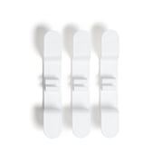 U Brands 3ct Peel-and-Stick Cable Wrap Hooks, White