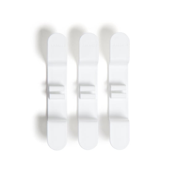 U Brands 3ct Peel-and-Stick Cable Wrap Hooks, White