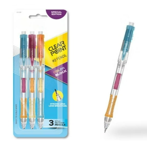 Mechanical Pencil Color Block Special Edition 0.7mm Lead Light Blue/Magenta/Orange