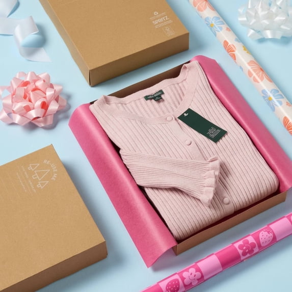 3ct Kraft Shirt Gift Box Brown Solid Paper Wrapping Boxes for Clothes, All Occasions, 14.75"x9.5"x2"