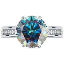 3ct Moissanite Diamond Rings for Women Red/Green/Yellow Round Cut D Color VVS1 Engagement Rings Moissanite Anniversary Promise Wedding Rings Wife Gifts with Certificate