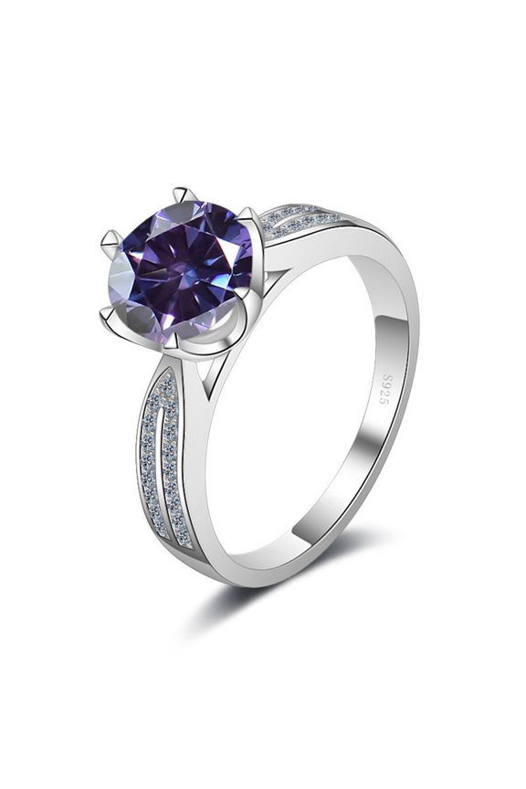 3ct Moissanite Engagement Ring for Women Round Cut D Color VVS1 925 Sterling Silver Diamond Rings Moissanite Anniversary Promise Wedding Rings for Women with Certificate