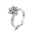 thumbnail image 1 of 3ct Moissanite Engagement Rings for Women 3ct Round Cut D Color VVS1 Diamond Rings Moissanite Wedding Rings for Women with Certificate, 1 of 9