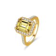 thumbnail image 1 of 3ct Moissanite Engagement Rings for Women Emerald Cut D Color VVS1 S925 Sterling Silver Women Gold Rings Moissanite Rings with Certificate, 1 of 8