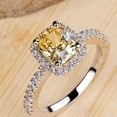 thumbnail image 1 of 3ct Princess Cut Pink/Yellow/White Cz Band 925 Silver Women's Gift Ring Sz 4-9.5, 1 of 6