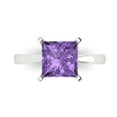 thumbnail image 1 of Solitaire Engagement Ring for Women - 3ct Simulated Alexandrite in 14K White Gold Promise Ring, 1 of 6