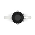 thumbnail image 1 of Clara Pucci 14K White Gold 3ct Onyx Solitaire Ring for Women, 1 of 8