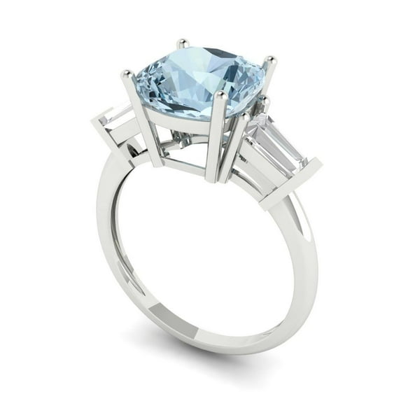 3ct Round Cut Blue Natural Sky Blue Topaz 14k Yellow Gold Engraving Statement Bridal Wedding Solitaire Designer Ring Size 10.75