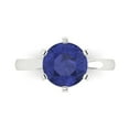 thumbnail image 1 of Clara Pucci 14K White Gold 3ct Tanzanite Solitaire Ring for Women, 1 of 8