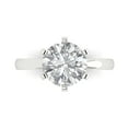thumbnail image 1 of Clara Pucci 14K White Gold 3ct WhiteSapphire Solitaire Ring for Women, 1 of 8