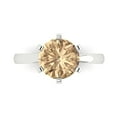 thumbnail image 1 of Clara Pucci 14K White Gold 3ct YellowMoissanite Solitaire Ring for Women, 1 of 8