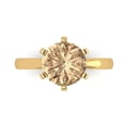 thumbnail image 1 of Clara Pucci 14K Yellow Gold 3ct YellowMoissanite Solitaire Ring for Women, 1 of 8