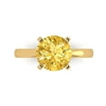 thumbnail image 1 of Clara Pucci 14K Yellow Gold 3ct Citrine Solitaire Ring for Women, 1 of 8