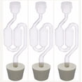 thumbnail image 1 of 3ct. - S-Shape Airlock with #7 Stopper - Set of 3 (Bubble Airlock), 1 of 3
