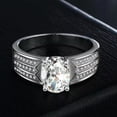thumbnail image 1 of 3ct Unique AAA CZ Pigeon Egg Stone Band 925 Silver Women's Jewelry Ring Size 4-9, 1 of 2