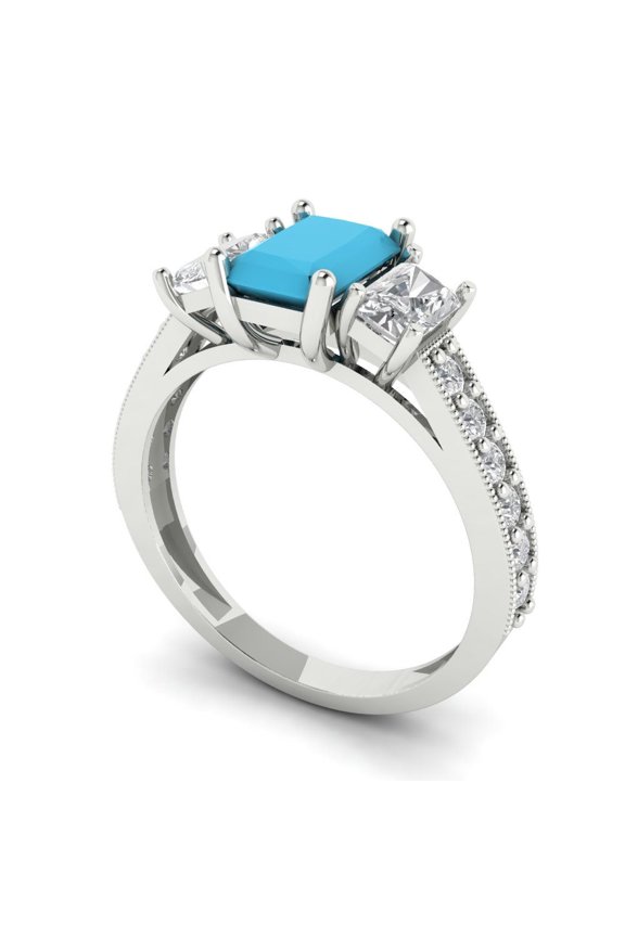 3ct asscher cut brown champagne Crystal 18k rose gold engraving statement Bridal Wedding 3 stone Designer Ring size 10.75