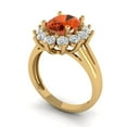 thumbnail image 1 of 3ct asscher cut clear moissanite 18k pink rose gold engraving statement Bridal Wedding 3 stone Designer Ring size 7.25, 1 of 7