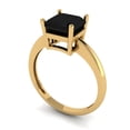 thumbnail image 1 of 3ct asscher cut clear moissanite 18k yellow gold engraving statement Bridal Wedding three-stone Designer Ring size 6.25, 1 of 7