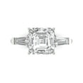 thumbnail image 1 of Clara Pucci 14K White Gold 3ct WhiteSapphire Three-Stone Ring for Women, 1 of 8