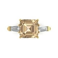 thumbnail image 1 of Clara Pucci 14K Yellow Gold 3ct YellowMoissanite Three-Stone Ring for Women, 1 of 8