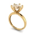 thumbnail image 1 of 3ct round cut brown natural morganite 14k yellow gold Bridal Wedding Engagement Promise Anniversary Ring for Women size 6.25, 1 of 7
