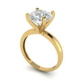 thumbnail image 1 of 3ct round cut clear moissanite 18k yellow gold Bridal Wedding Engagement Promise Anniversary Ring for Women size 5.75, 1 of 7