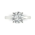 thumbnail image 1 of Clara Pucci 14K White Gold Solid Gold WhiteSapphire Solitaire Anniversary Ring for Women - 3 cttw Round Cut, 1 of 8