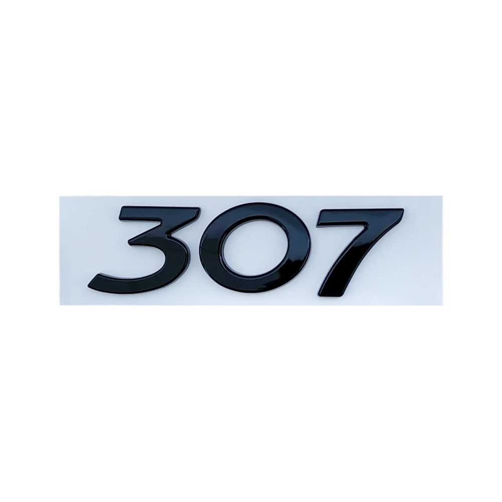 3d ABS Chrome Black Logo 408 206 207 301 307 508 308 Emblem Letters ...