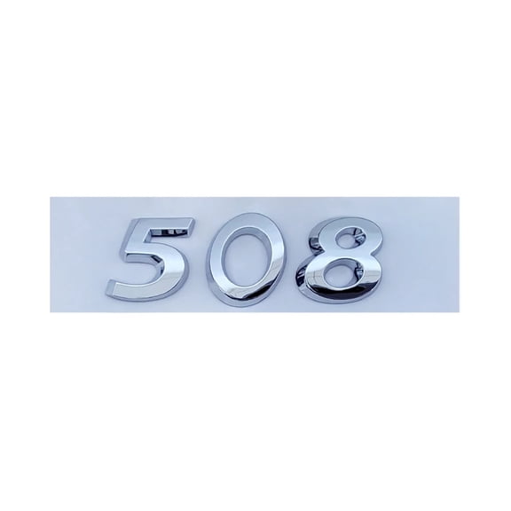 3d ABS Chrome Black Logo 408 206 207 301 307 508 308 Emblem Letters Nameplate Number Sticker  Trunk Accessories