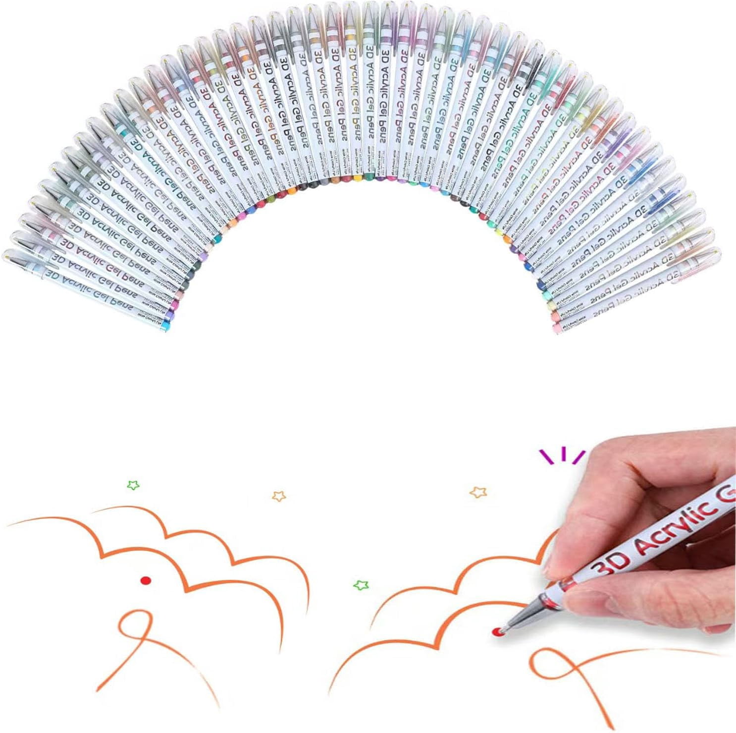Rock Painting 3d Acrylic Gel Pens, 2025 New 3d Acrylic Pen 1.0, Acrylic ...