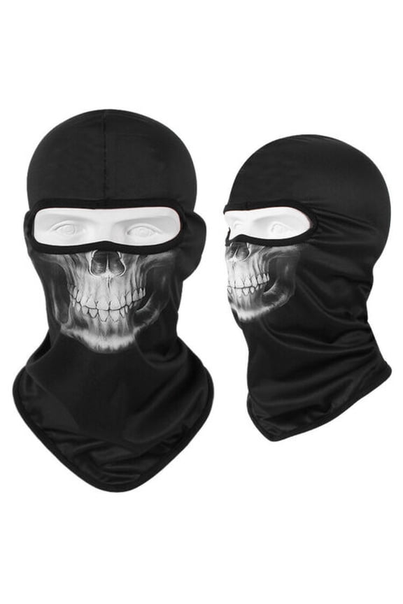 3d Balaclava Ski Mask Skeleton Ghost Full Face Mask Motorcycle UV Protection Scarf Summer Cooling Neck Hood Face Cover for Halloween Cycling