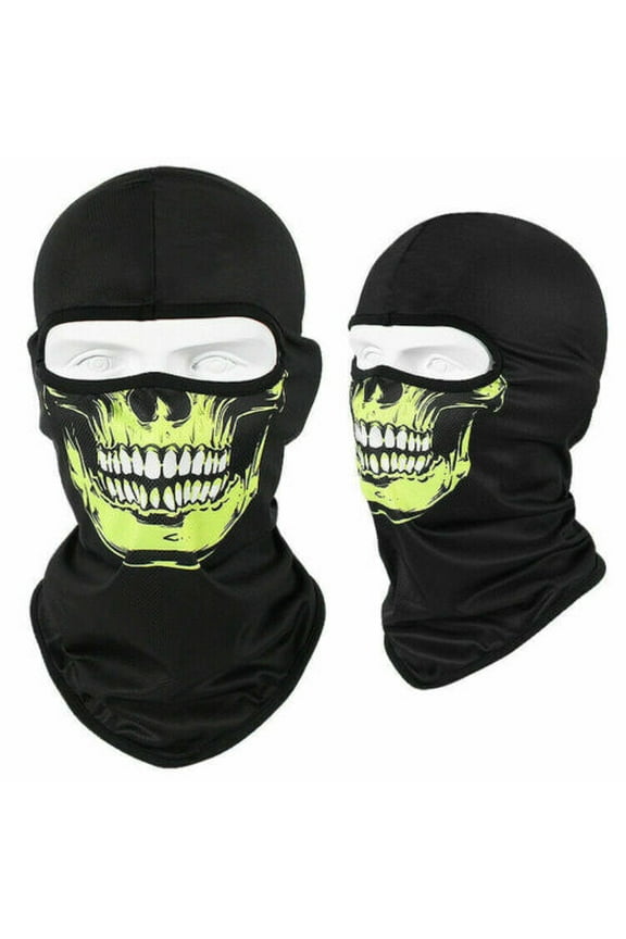 3d Balaclava Ski Mask Skeleton Ghost Full Face Mask Motorcycle UV Protection Scarf Summer Cooling Neck Hood Face Cover for Halloween Cycling