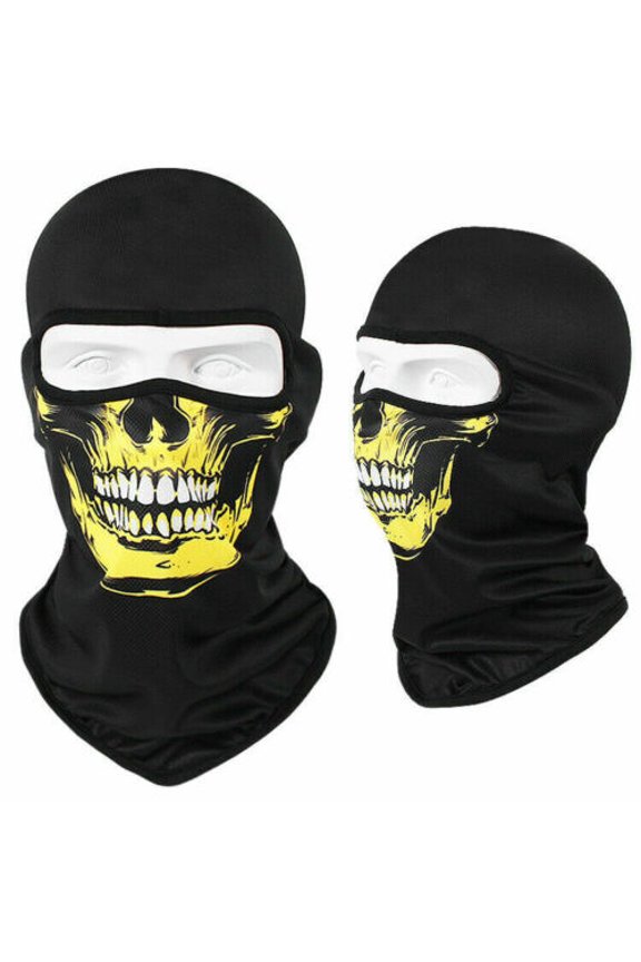 3d Balaclava Ski Mask Skeleton Ghost Full Face Mask Motorcycle UV Protection Scarf Summer Cooling Neck Hood Face Cover for Halloween Cycling