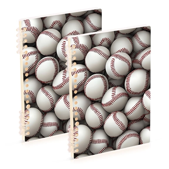 3d Baseballs Pile Up Notebook Detachable Coil Notebook Diary Plan Book A5 Size 60 Pages 1 Pack
