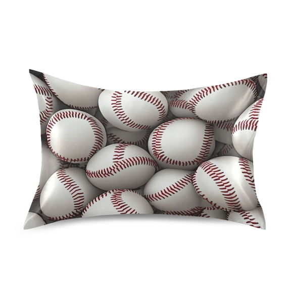 3d Baseballs Pile Up Satin Pillowcase Envelope Design Pillow Covers 1 Pack Standard Size 20" x 26"