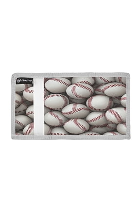 3d Baseballs Pile Up Trifold Wallets Card Holders Coin Pockets with Lanyards Portable Unisex