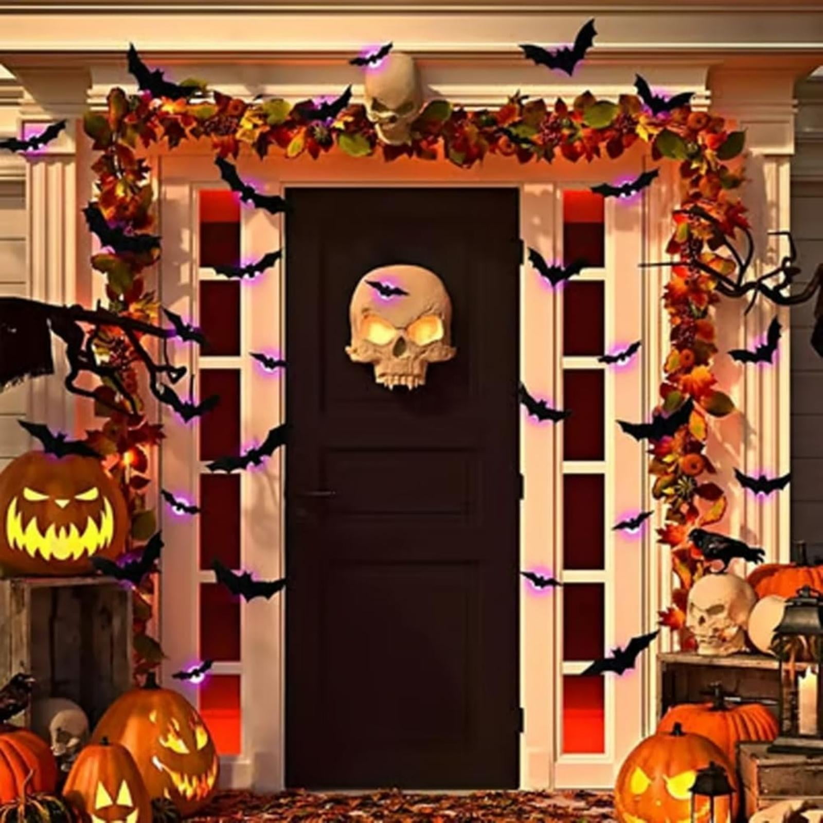 3d Bat Design Led Decoration, 3D Bats Halloween Wall Decor with 10 ...