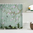 thumbnail image 1 of 3d Bathroom Curtains Japanese ink landscape Shower Curtains Waterproof With 12 Home Decoration Washable Fabric Bath Screen, 1 of 5
