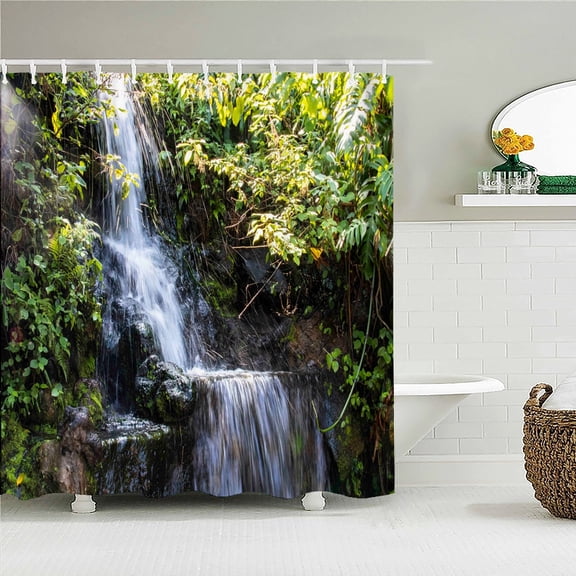 3d Bathroom Curtains Natural Forest landscape Printed Shower Curtains With Home Decoration Waterproof Fabric Bath Screen