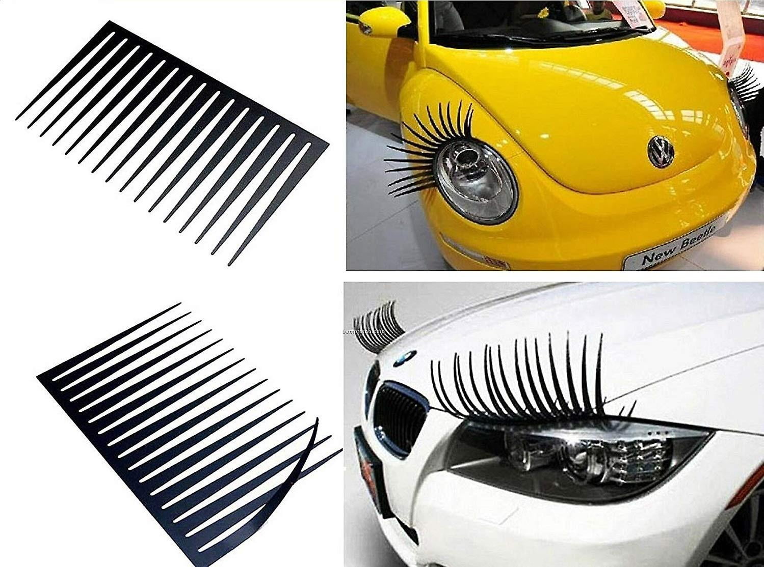 Car Headlight Eyelashes Fashion Self Adhesive False Eyelash Decal  Decoration