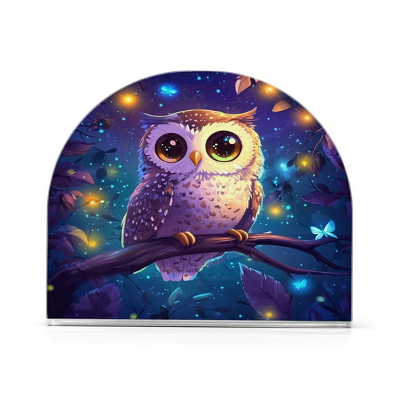 3d Cartoon Style Owl Thick U Shape Acrylic Napkin Holder Non Slip Space Saving for Kitchen
