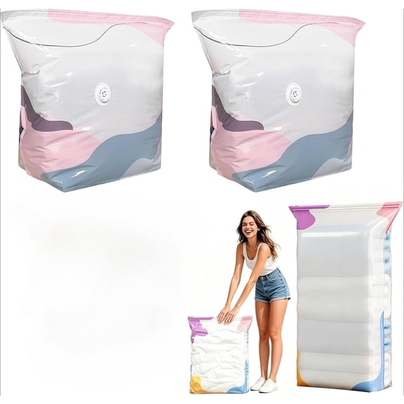3d Compression Bags for Storage, No Pump Large Vacuum Storage Bags for Travel And Home Organization