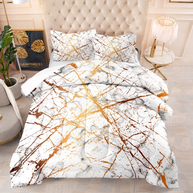 3d Digital Printing Marble Texture Pattern Bedding Quilt Simple Color ...