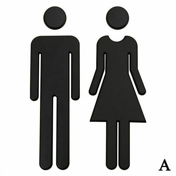 3d Diy Woman & Man Toilet Door Sign Bathroom Restroom Toilet Door Sign For Toilet Door Sign Wall Decal Decor Removable